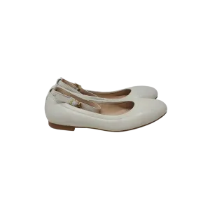 AiciBerllucci Bry off white leather shoes with ankle strap