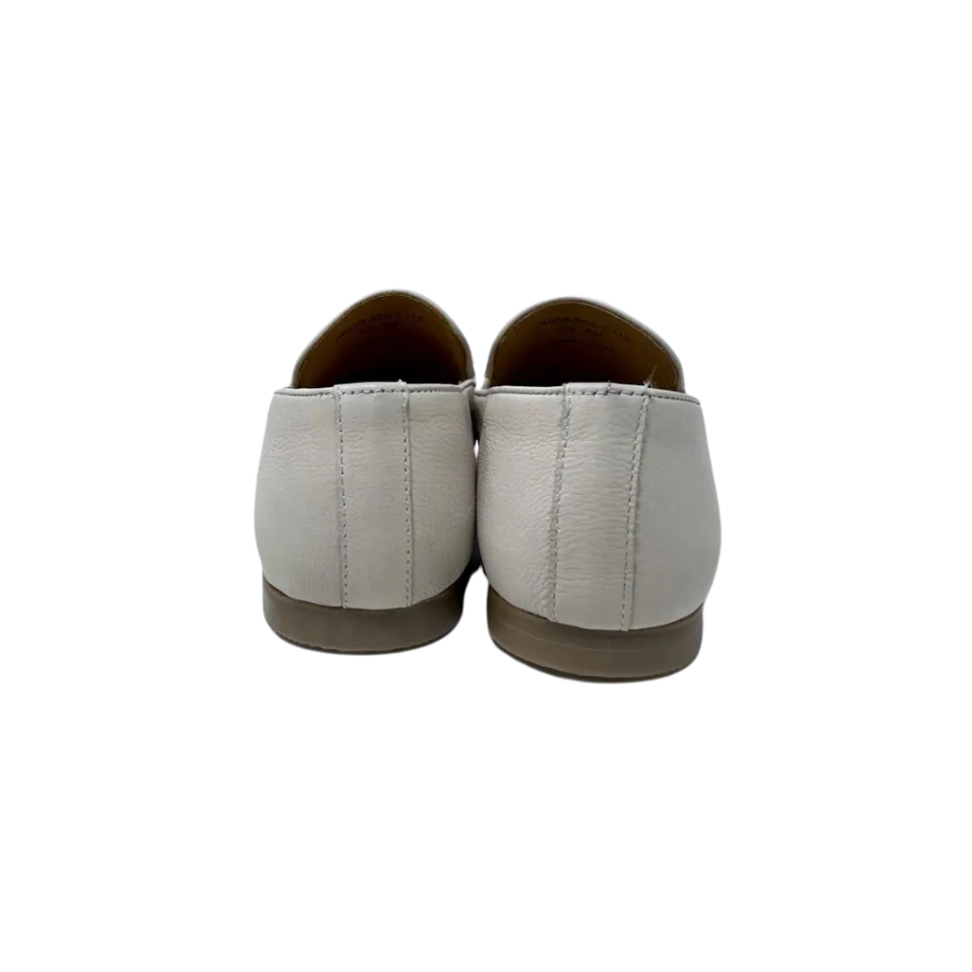 AiciBerllucci Coco Ladies Off-White Leather Loafer with Chain