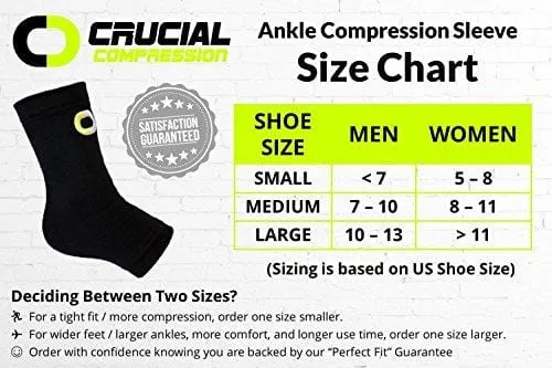 Ankle Brace Compression Sleeve for Men & Women (1 Pair) - BEST Ankle Support Foot Braces for Pain Relief, Injury Recovery, Swelling, Sprain, Achilles Tendon Support, Heel Spur, Plantar Fasciitis Socks