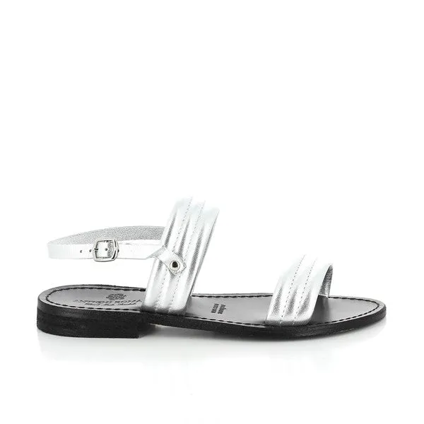 Antichi Romani 010 Argento Silver Slingback Sandals