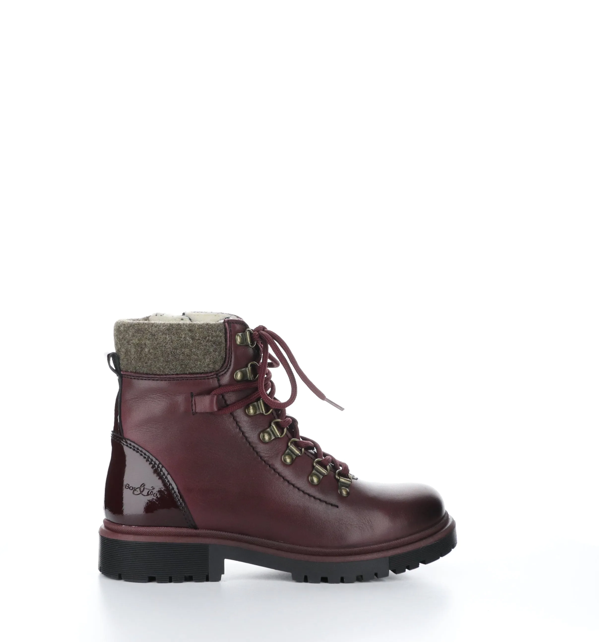 AXEL Bordo/Brown Zip Up Ankle Boots