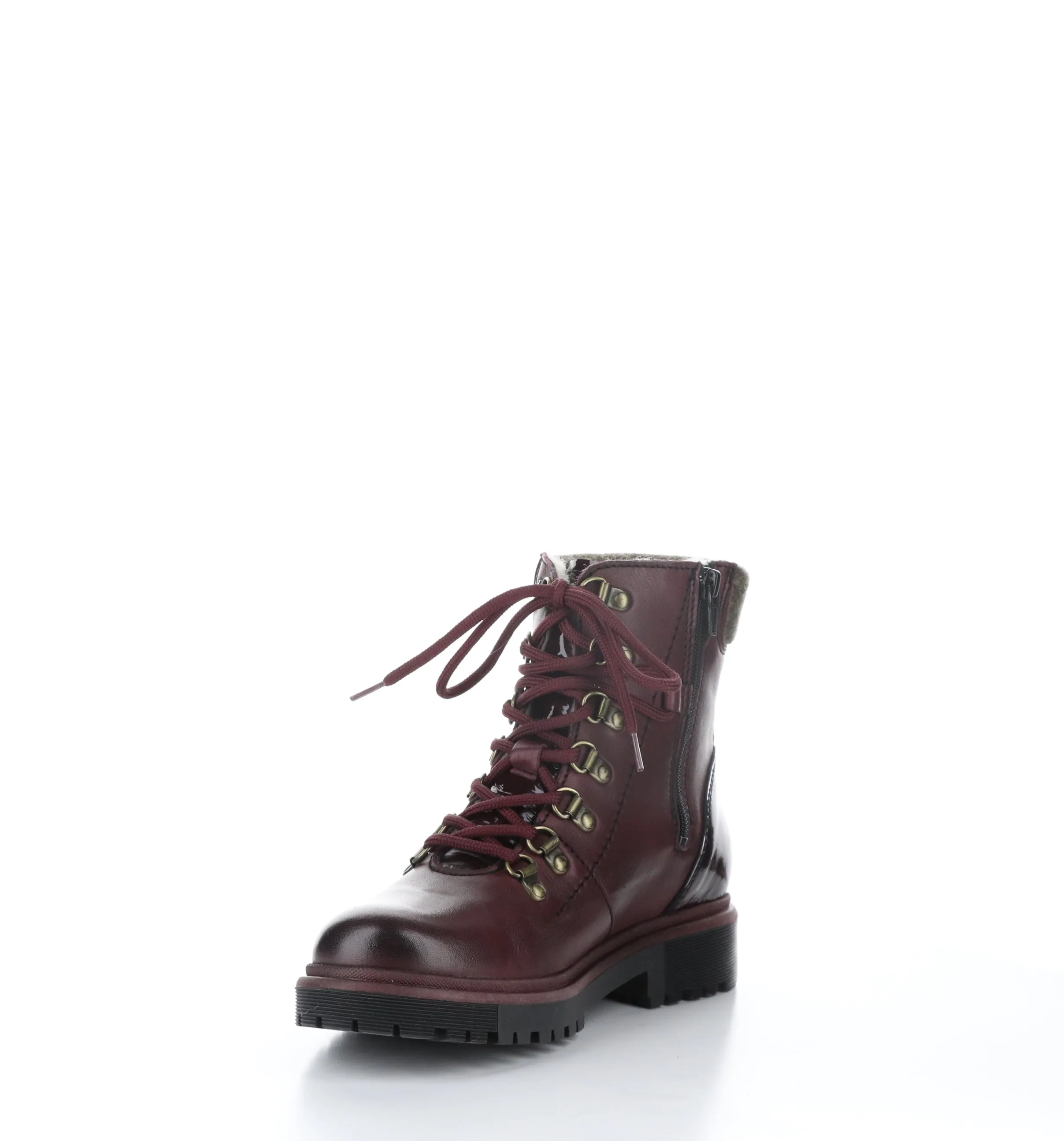 AXEL Bordo/Brown Zip Up Ankle Boots