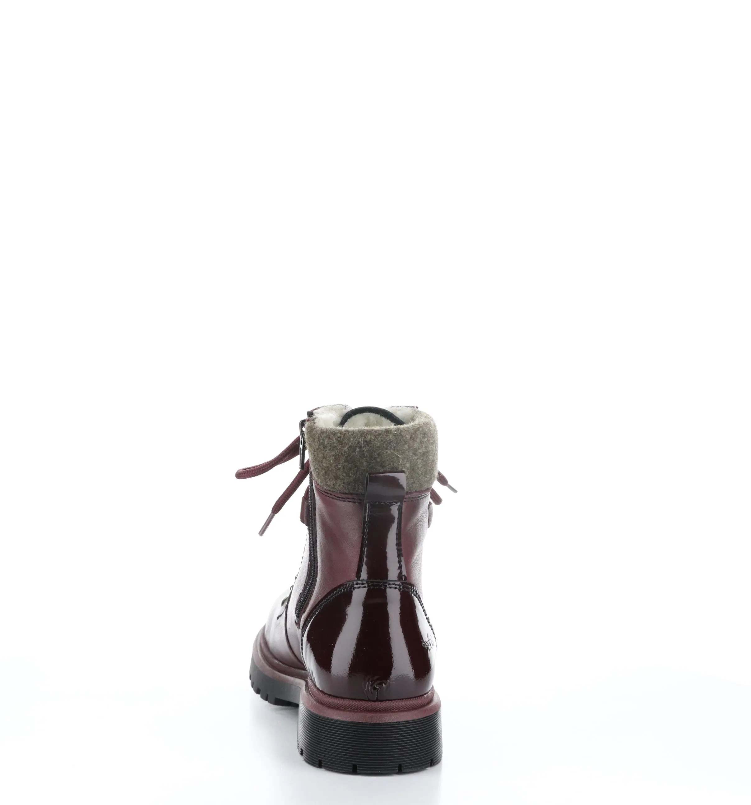AXEL Bordo/Brown Zip Up Ankle Boots