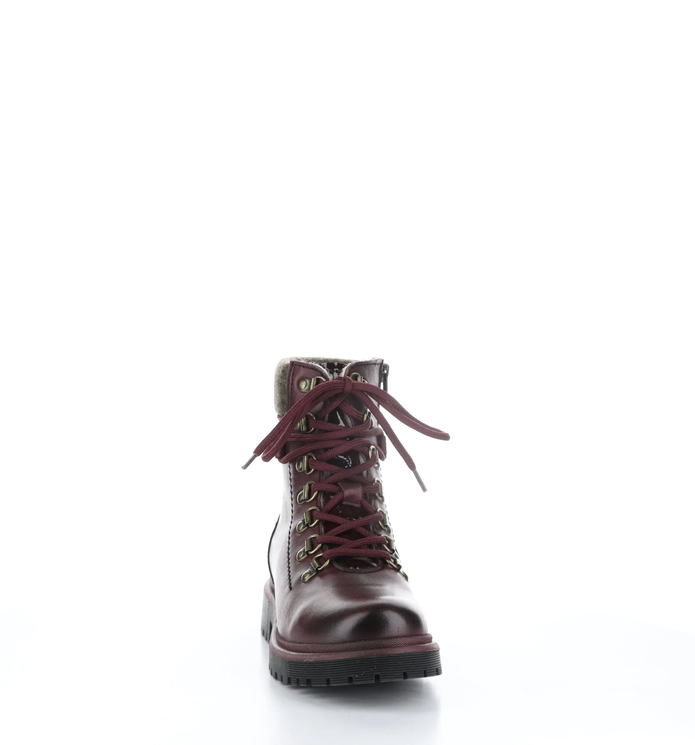 AXEL Bordo/Brown Zip Up Ankle Boots