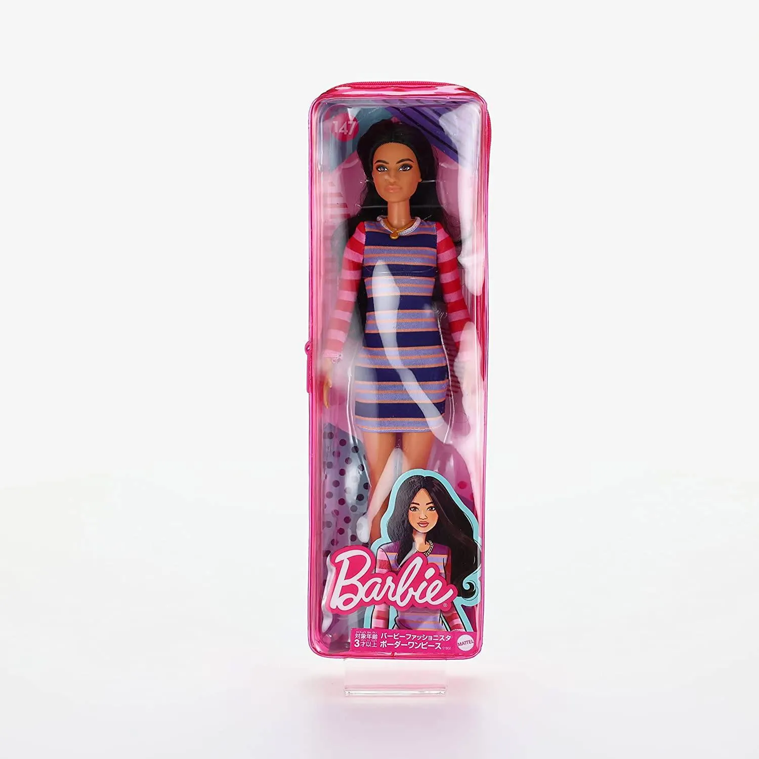 Barbie Fashionistas Doll - Striped Long Sleeve Dress GYB02