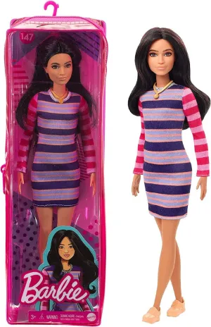 Barbie Fashionistas Doll - Striped Long Sleeve Dress GYB02