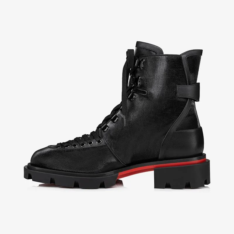 Black Coated Fabric Boot