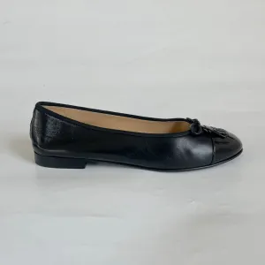 Chanel Black Ballerina Classic Flats, 40.5