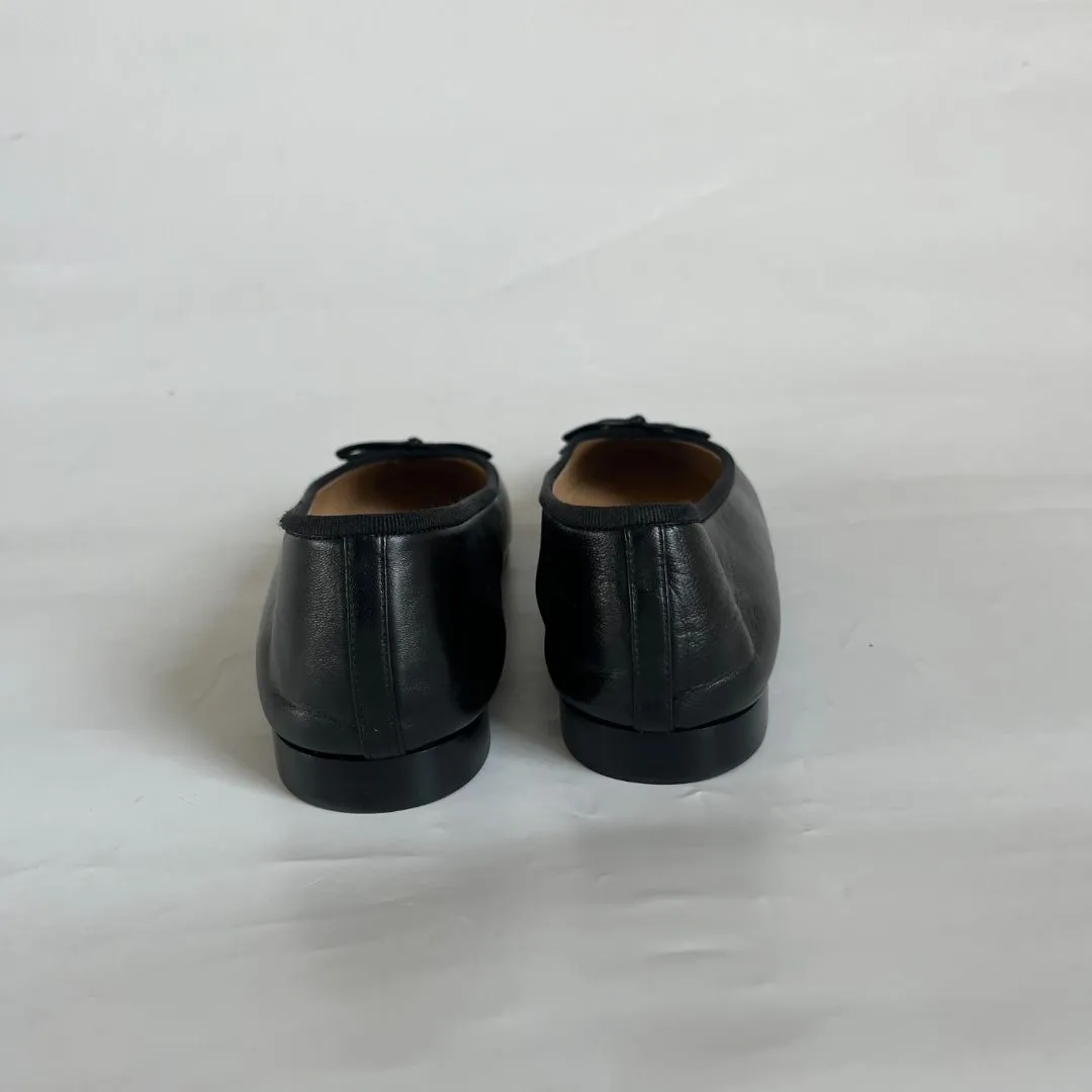 Chanel Black Ballerina Classic Flats, 40.5