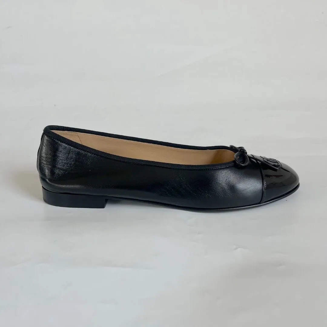 Chanel Black Ballerina Classic Flats, 40.5