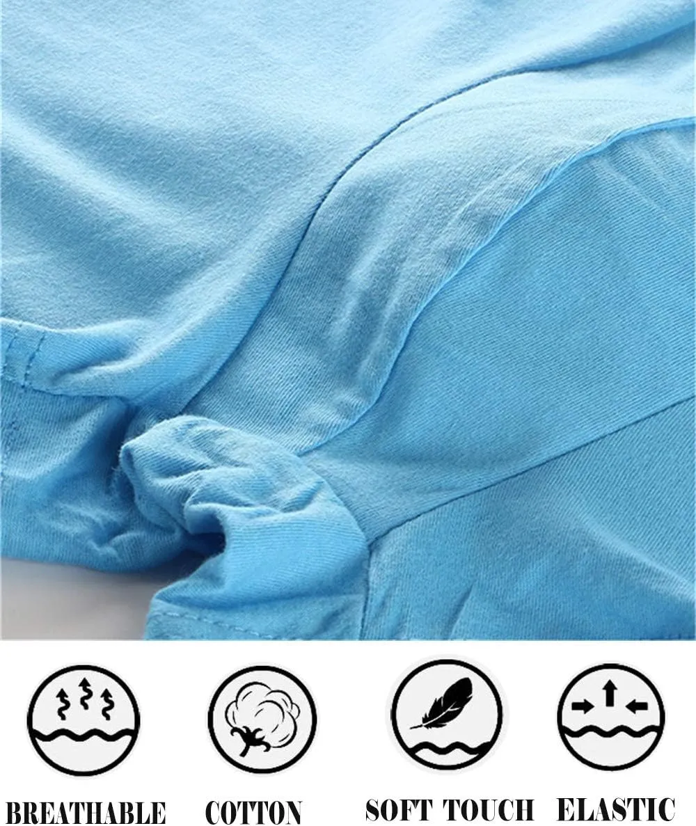 Cotton Men's Boxer Shorts Underwear,Plus Size Boxer Brief, Loose Fit Soft Stretchy Trunks 4 Pack,US L-5XL