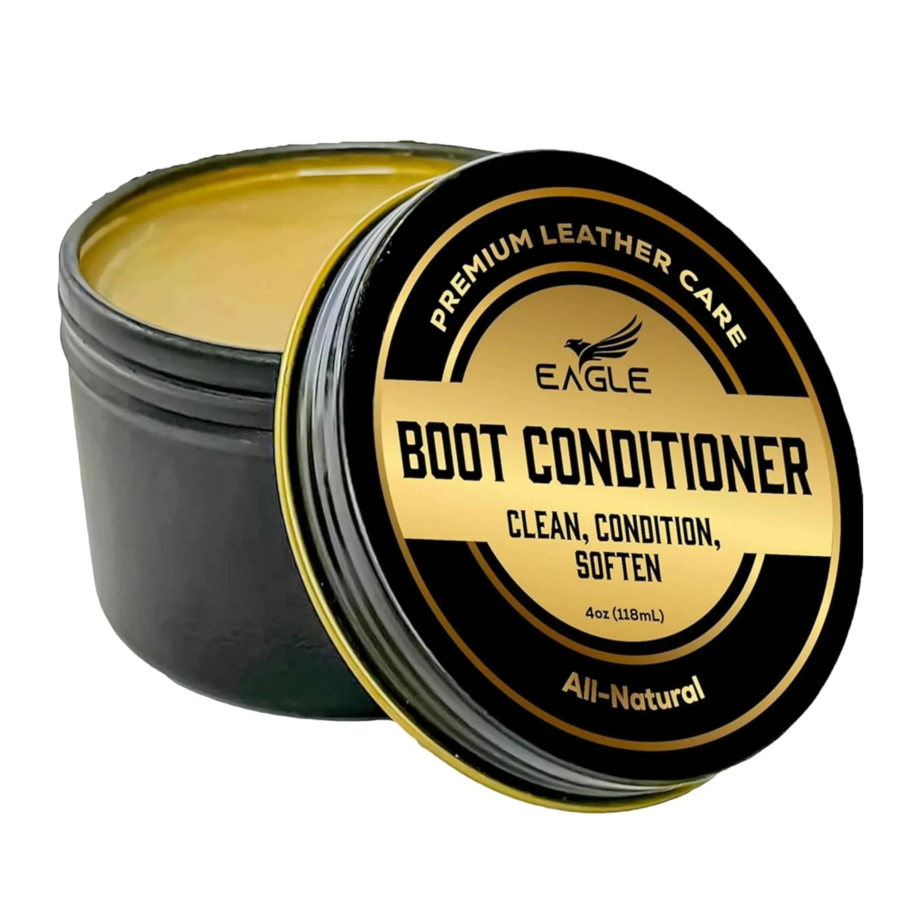 Eagle Leather Balm - Compatible with Dr. Martens Wonder Balsam - Premium Leather Conditioner for Boots, Shoes, and Jackets - Softens, Conditions, and Restores Dry, Cracked Leather(120mL)