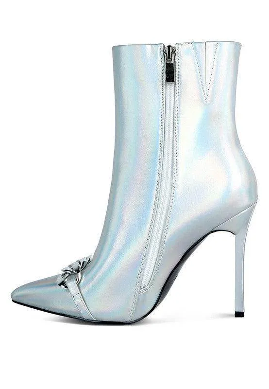Firefly Hologram Stiletto Ankle Boots
