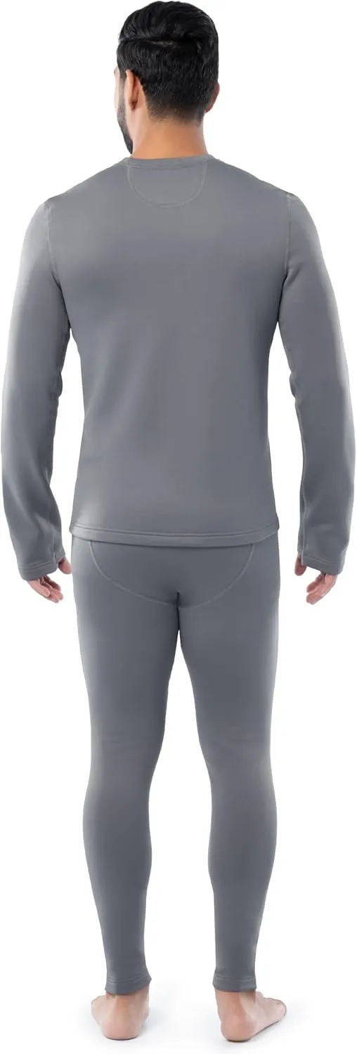 Fruit of the Loom Men's Heavyweight Brushed Back Fleece Thermal Underwear Base Layer Set