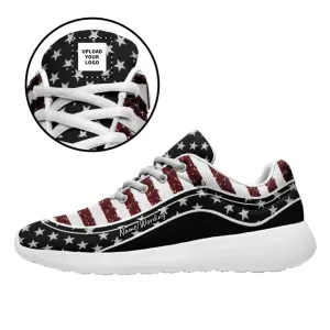 Gift Ideas,Personalized Flag Sneakers, Custom Patriotic Shoes, Breathable Shoes, Best Gift for 4th of July