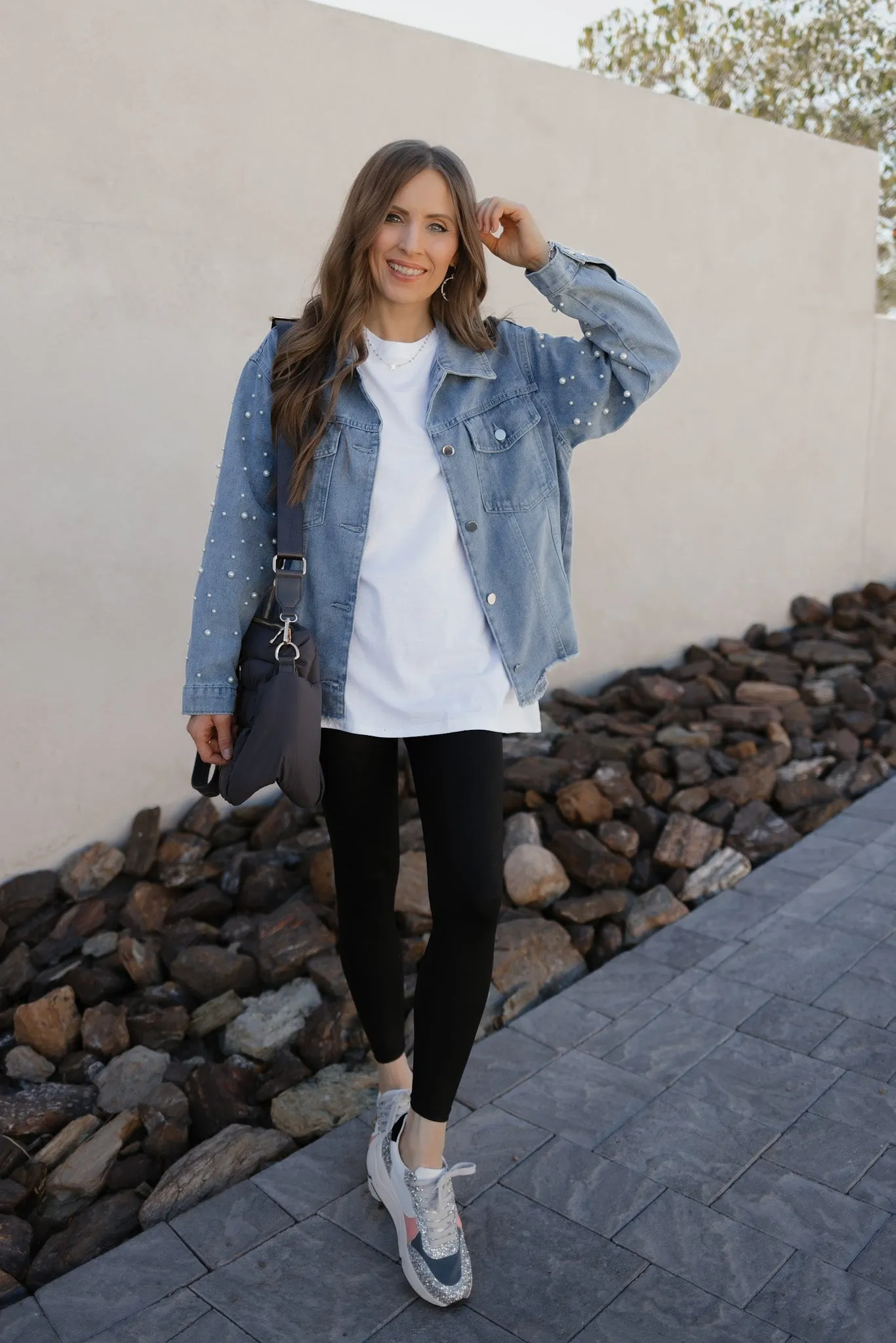 Glitter Leopard Star Colorblock Sneaker