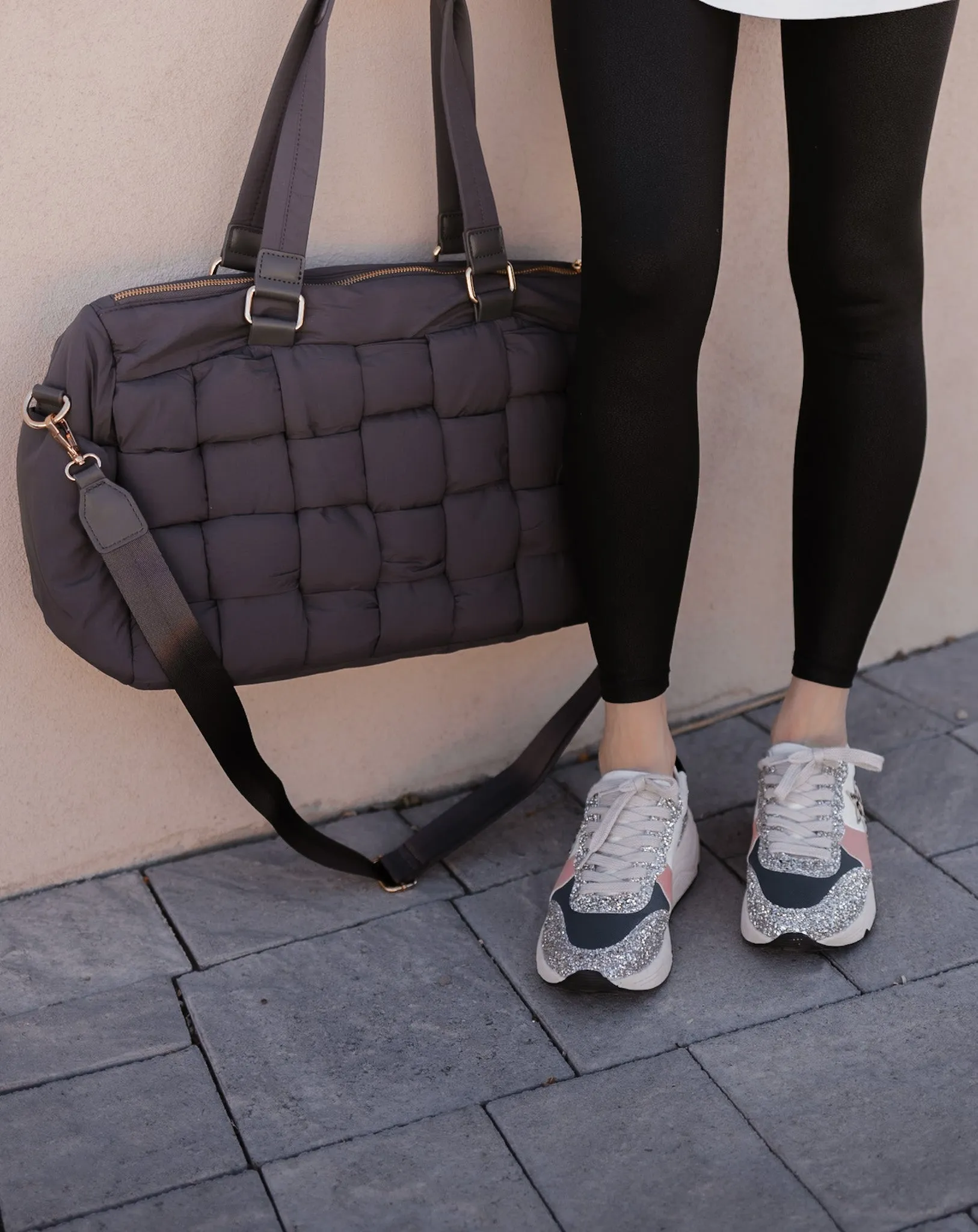 Glitter Leopard Star Colorblock Sneaker