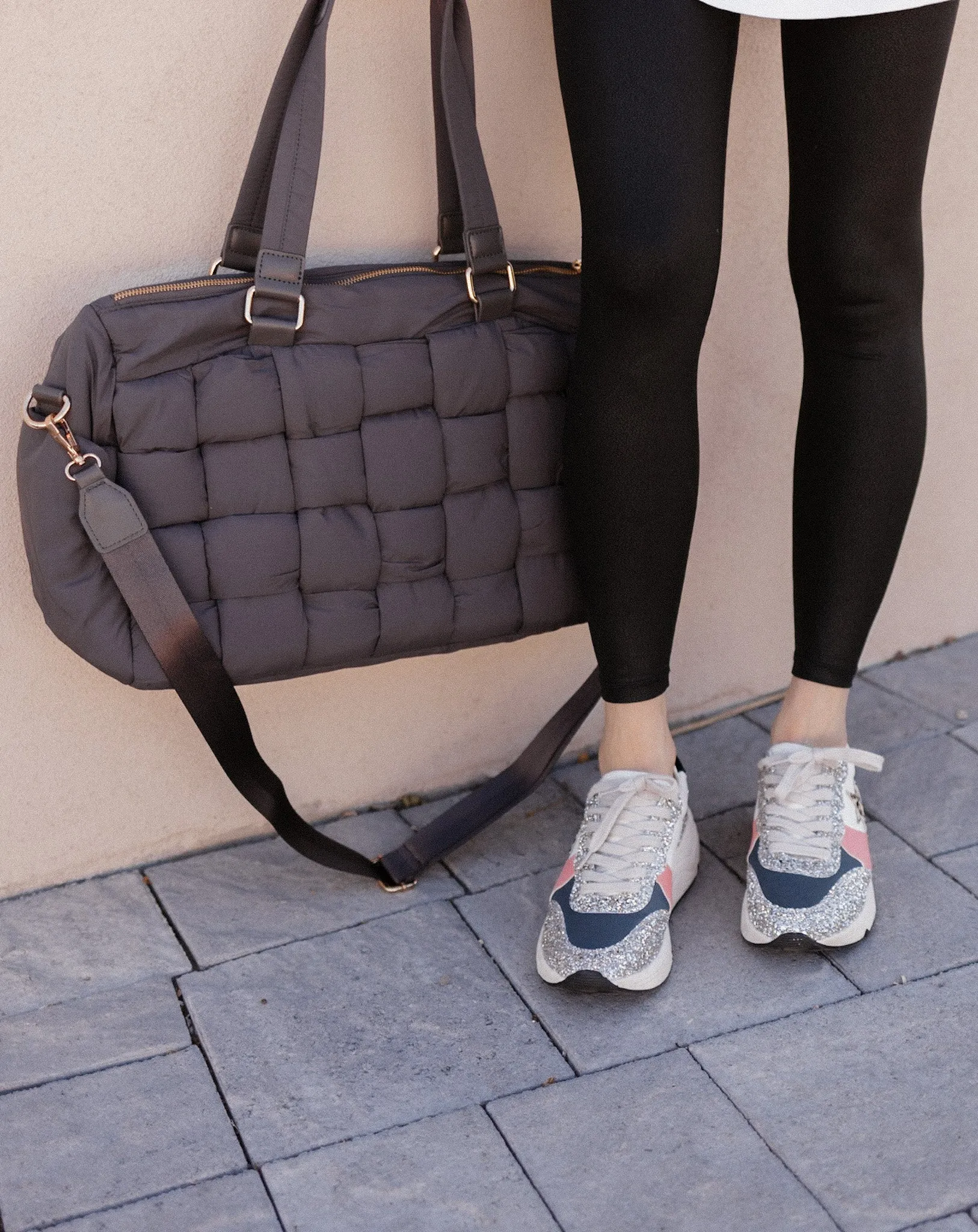 Glitter Leopard Star Colorblock Sneaker