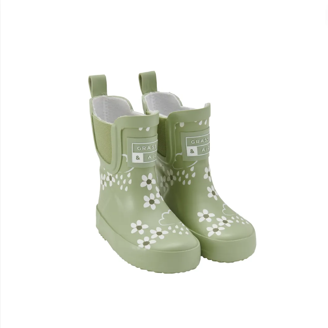 Grass & Air Wellies | Floral Colour Changing | Green