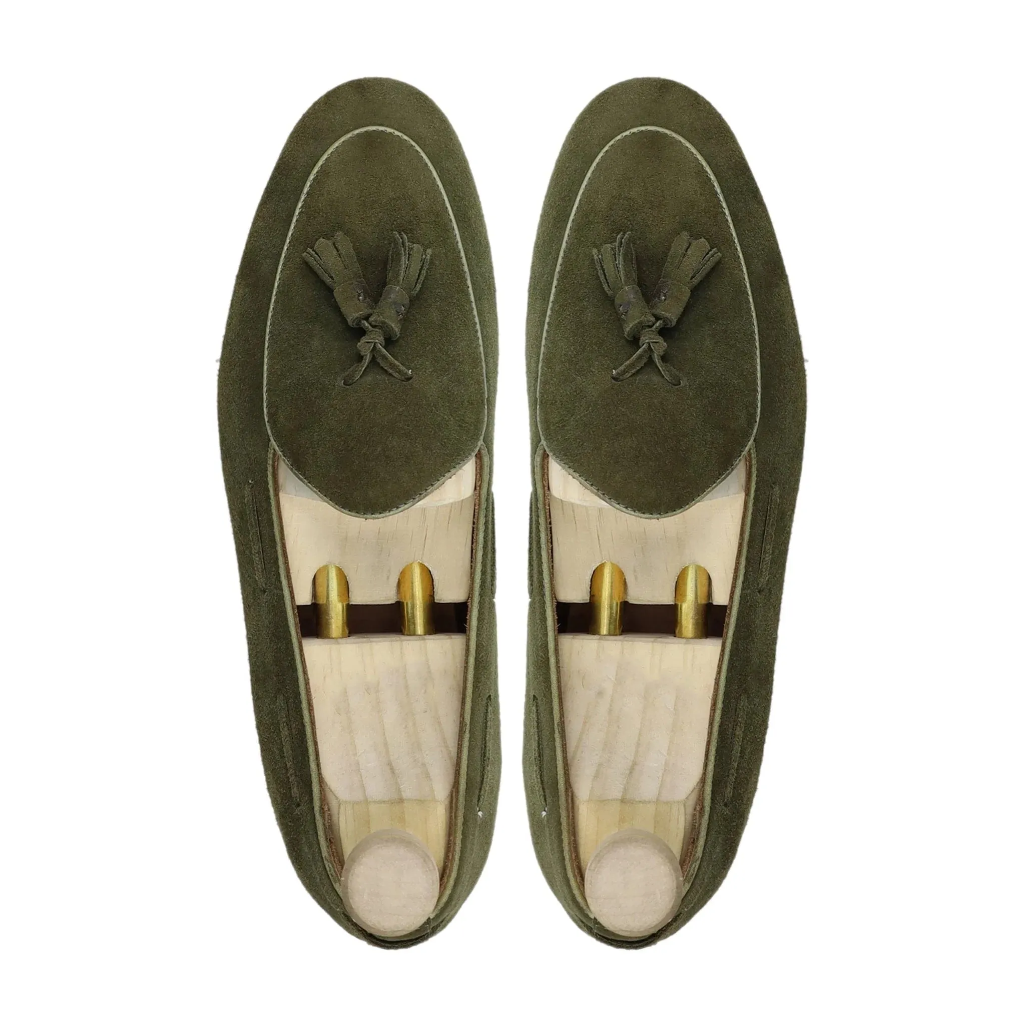Handmade Custom Suede Leather Black Mens Loafers
