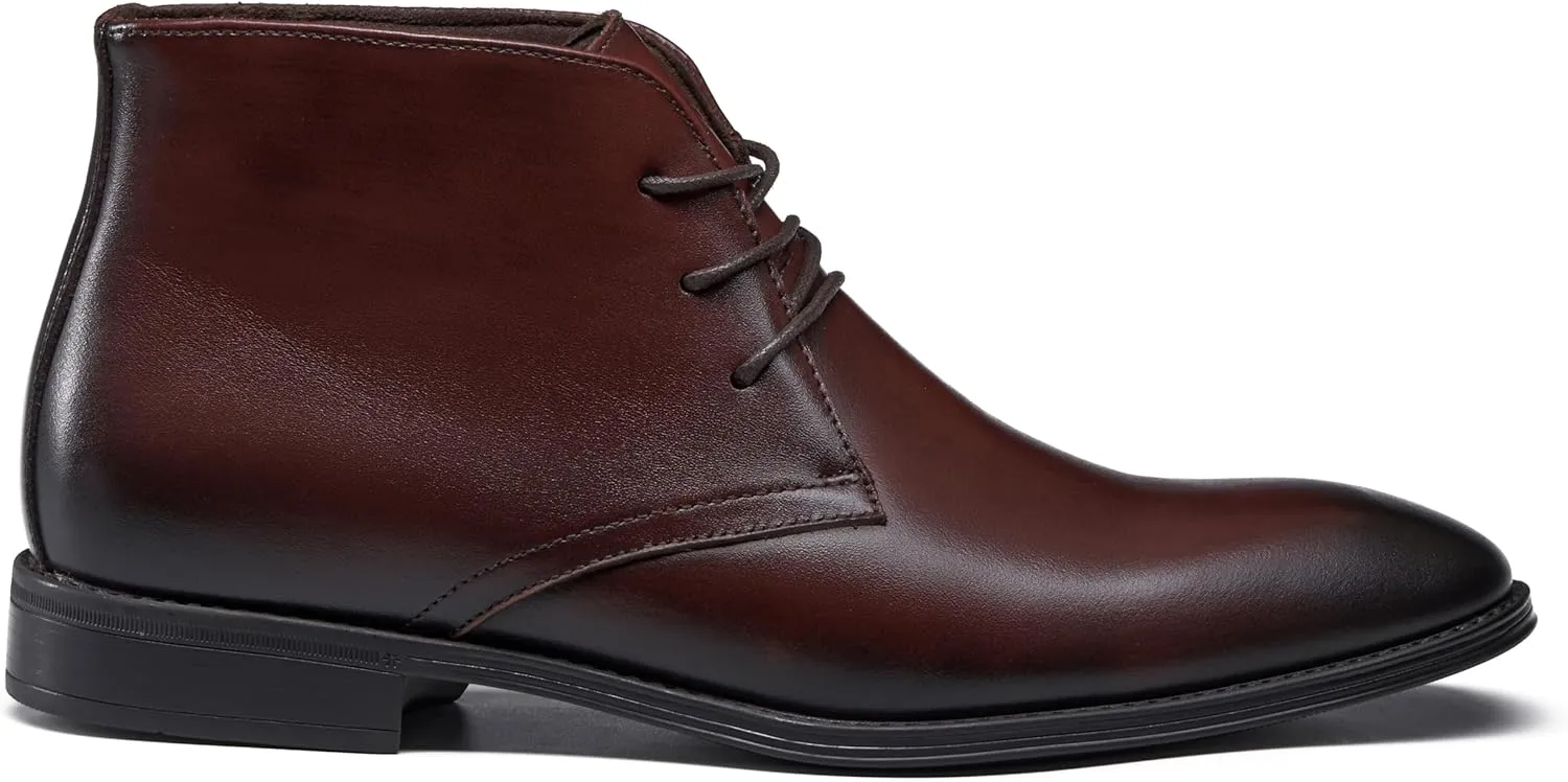 Holy dove Mens Dress Boots,Premium Leather Oxford Chukka, Waterproof Non-Slip Business Boots for Men??