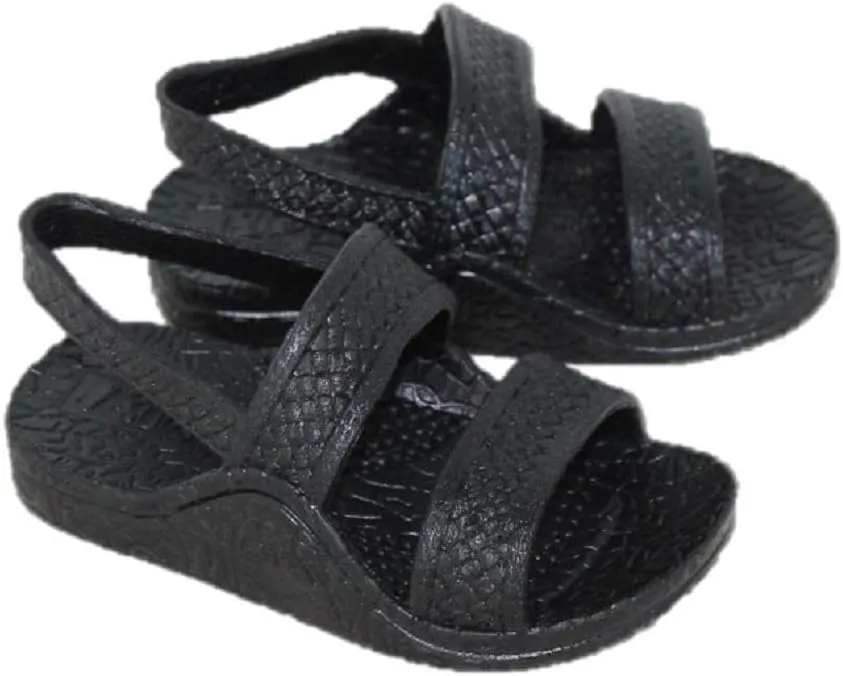 J-Slips Toddler Sandals with Back Strap - Comfortable Boys and Girls Jesus Jandals for Beach and Summer - Waterproof Hawaiian Slides in 12 Colors, Sandalias