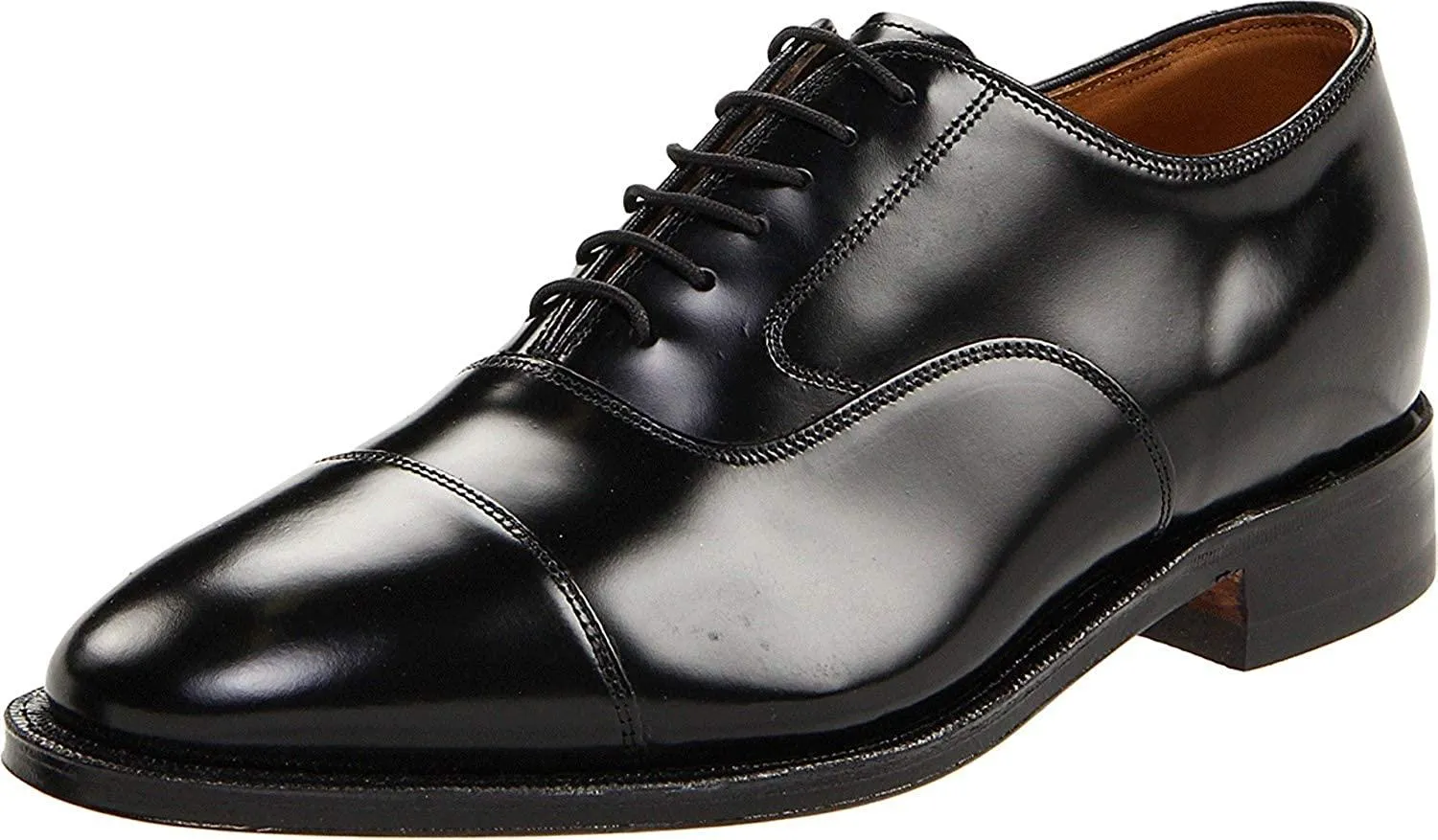 Johnston & Murphy Melton Cap-Toe Black Size 12 3E Dress Shoes