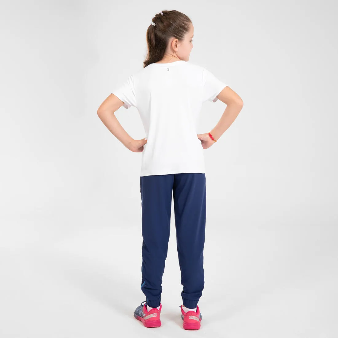 Kids Running Trousers w/ Zip - Kiprun Dry  Navy