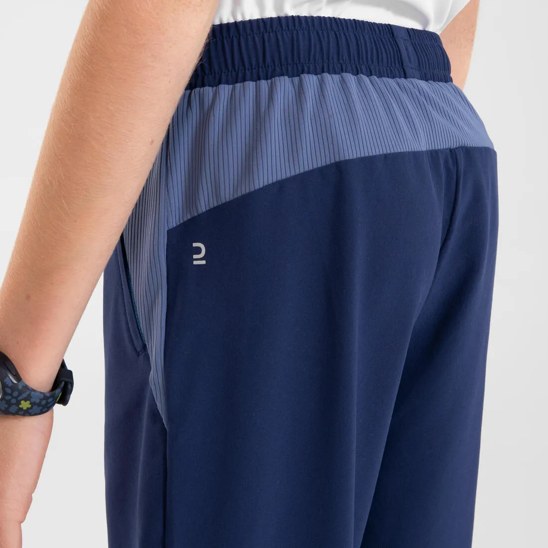 Kids Running Trousers w/ Zip - Kiprun Dry  Navy