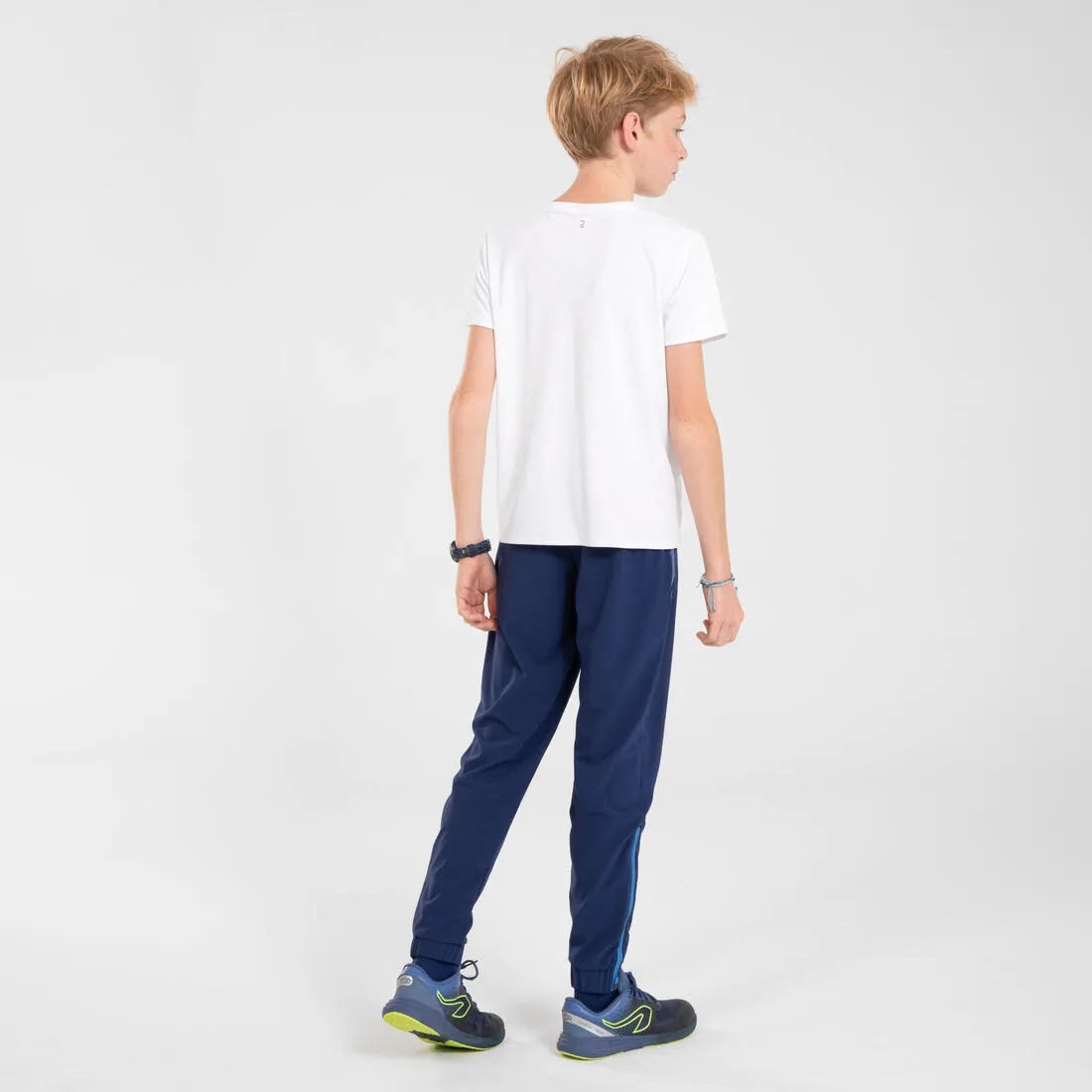 Kids Running Trousers w/ Zip - Kiprun Dry  Navy