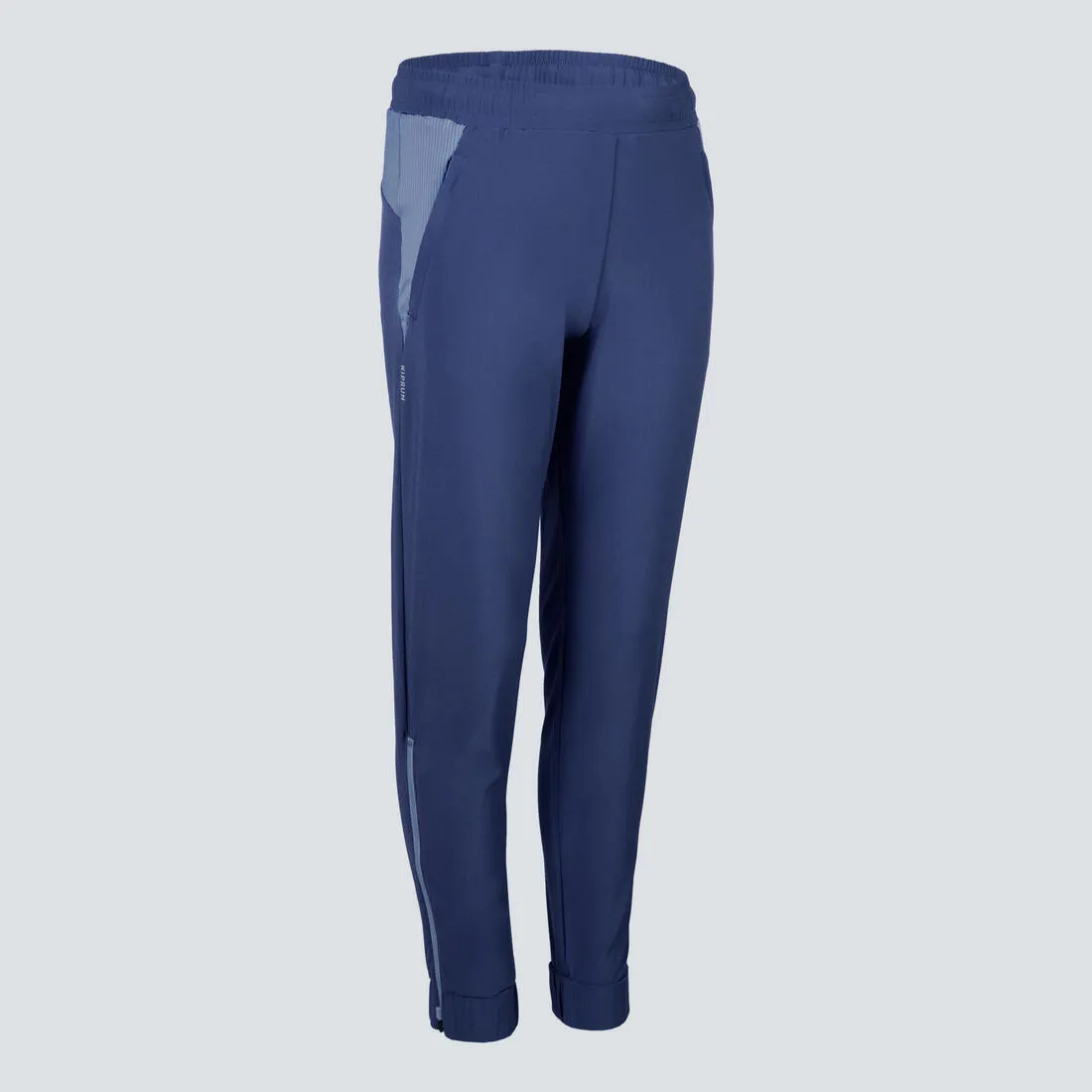 Kids Running Trousers w/ Zip - Kiprun Dry  Navy