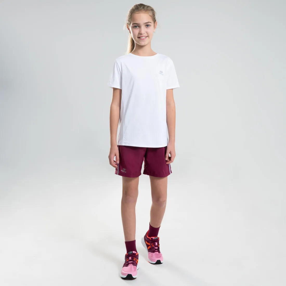 Kids' Unisex Multisport Breathable T-Shirt - White