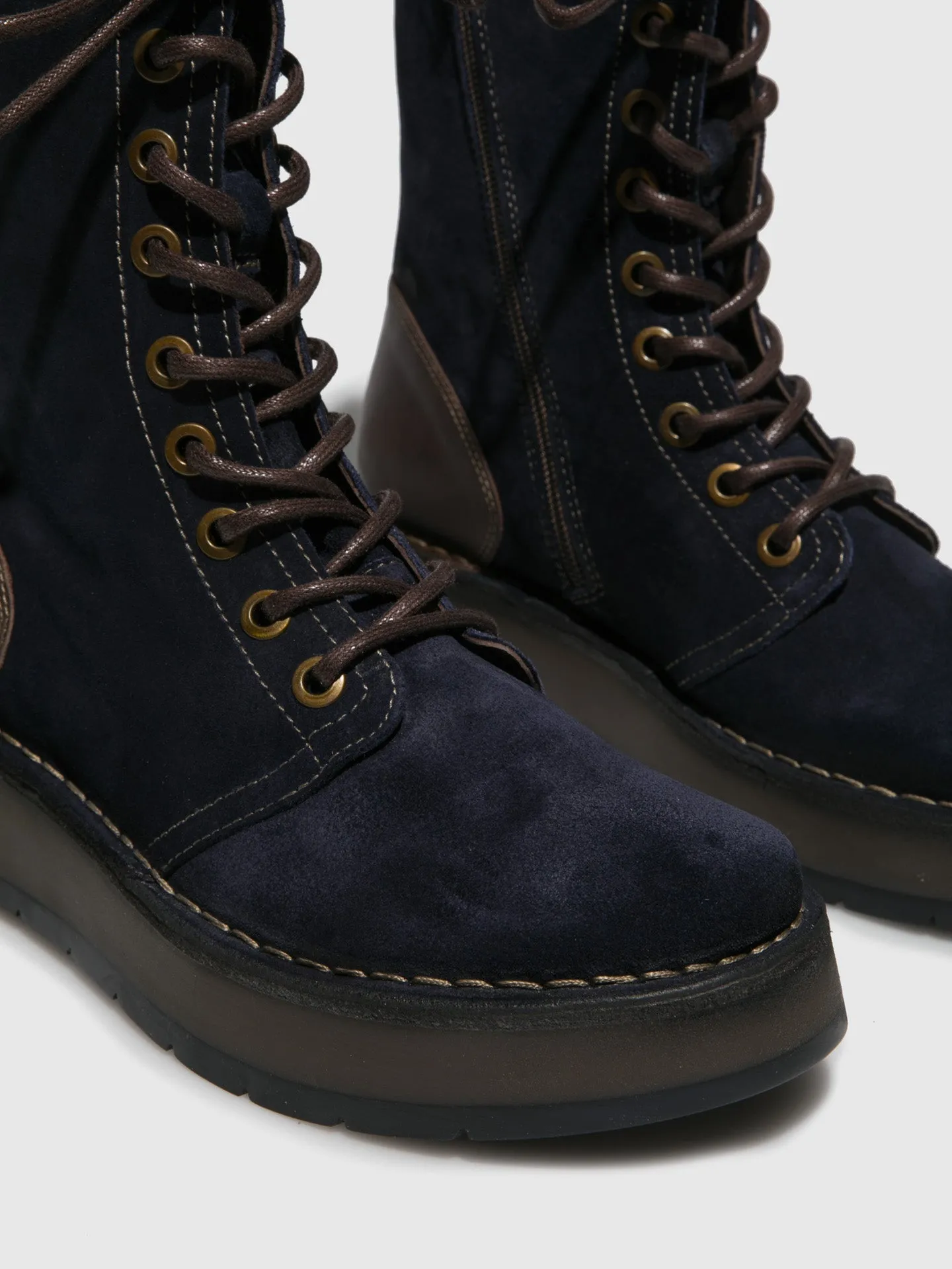 Lace-up Ankle Boots RAMI043FLY OILSUEDE/RUG NAVY/DK.BROWN