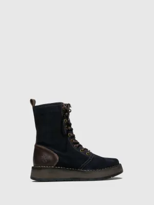 Lace-up Ankle Boots RAMI043FLY OILSUEDE/RUG NAVY/DK.BROWN