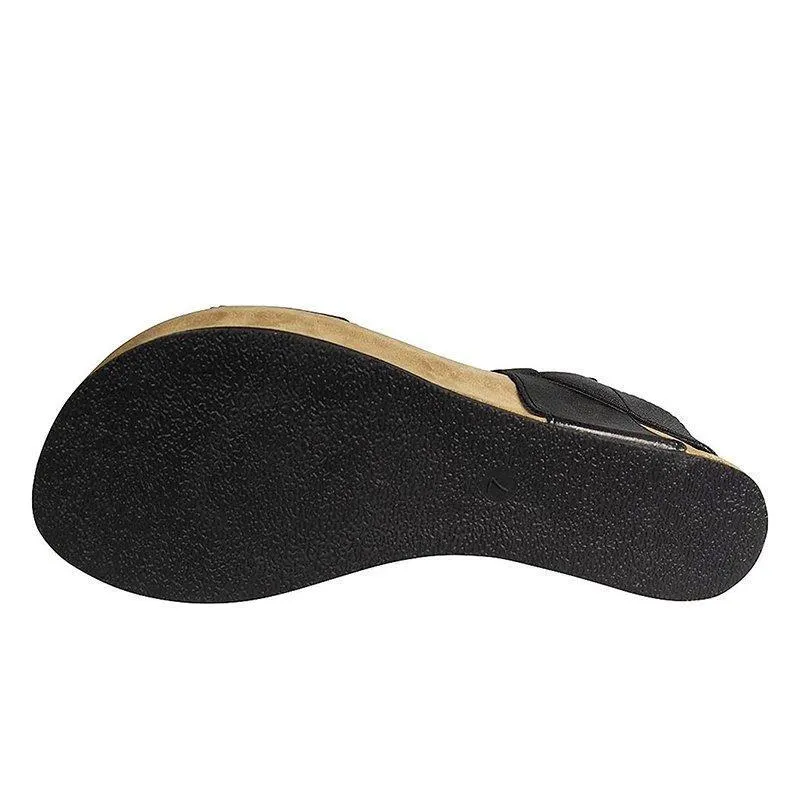 Large Size Double Band Wedges Sandals