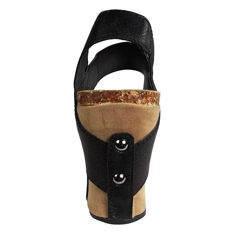 Large Size Double Band Wedges Sandals