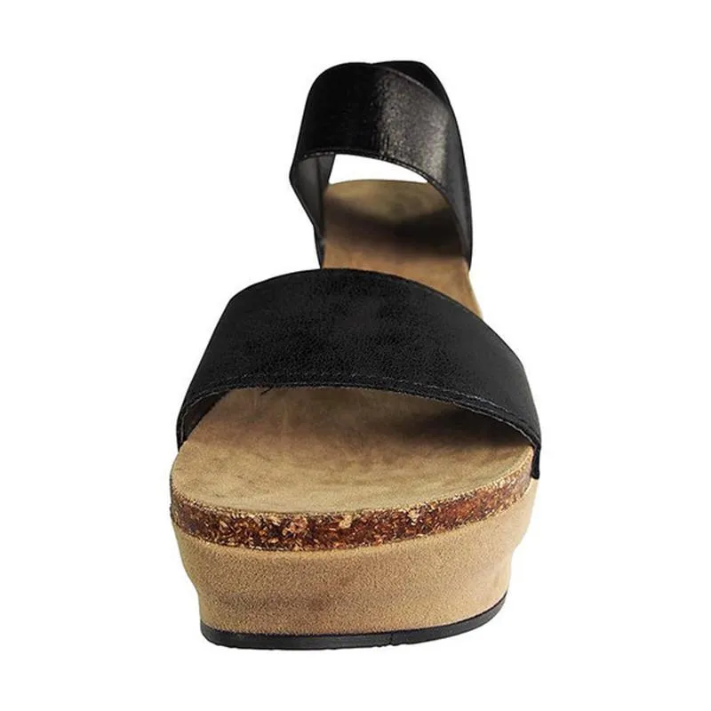 Large Size Double Band Wedges Sandals
