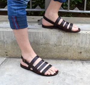 Leather sandals men/ Slide leather sandals/ Slide men sandals/ Men leather sandals/ Men sandals/ 2018 sandals/ Gift for him/ Gift for men