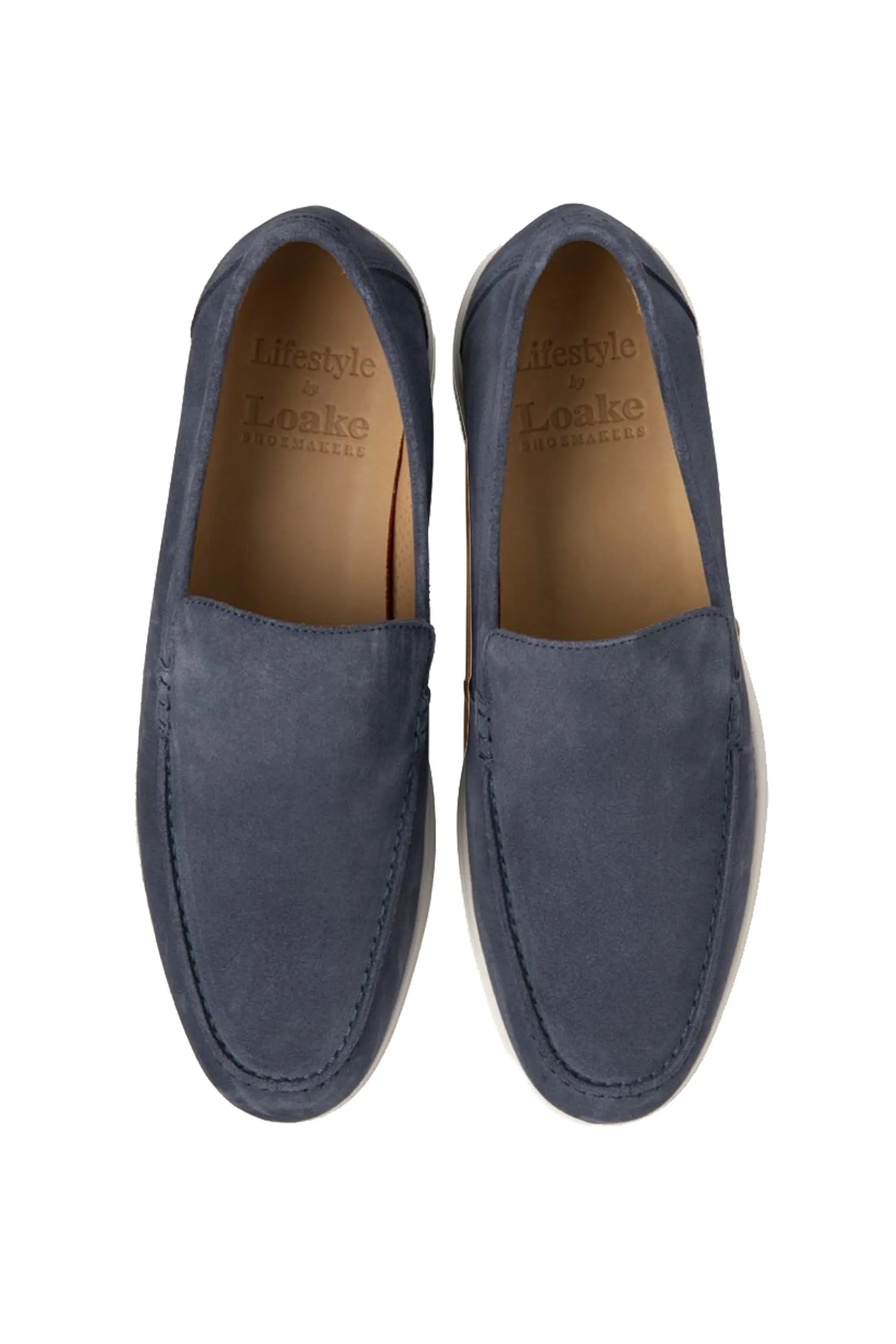 Loake Tuscany Suede Casual Shoe Denim Blue Suede