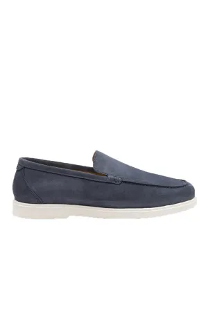 Loake Tuscany Suede Casual Shoe Denim Blue Suede