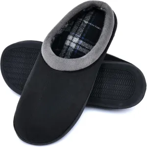 LORDFON Memory Foam Mens Slippers Slip-On Comfy House Slippers for Men Indoor Outdoor Non-Slip Warm Winter Men??s Bedroom Slippers Size