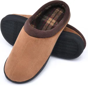 LORDFON Memory Foam Mens Slippers Slip-On Comfy House Slippers for Men Indoor Outdoor Non-Slip Warm Winter Men??s Bedroom Slippers Size