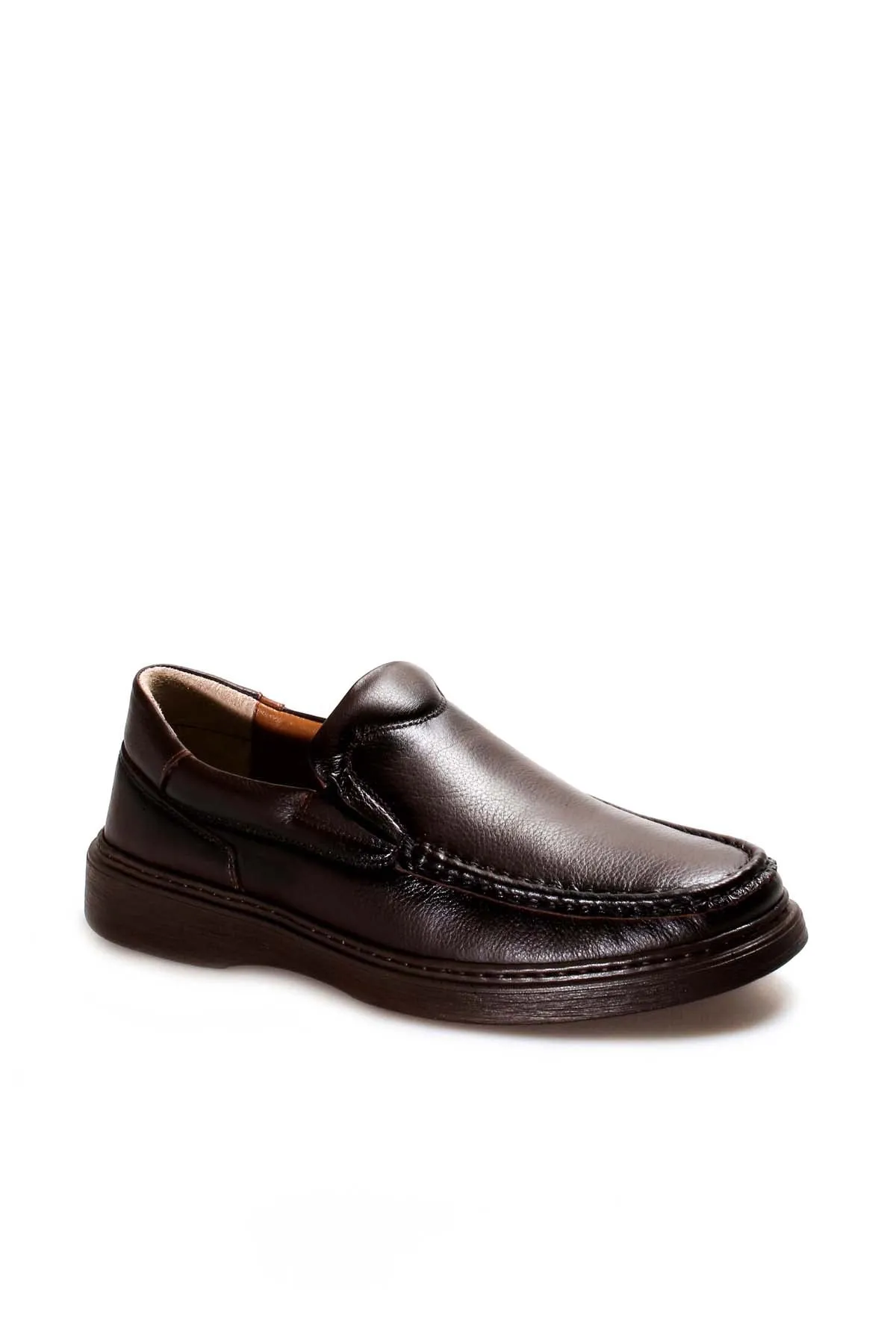 Men's Black Leather Cushioned Slip-On Loafers - Wessi