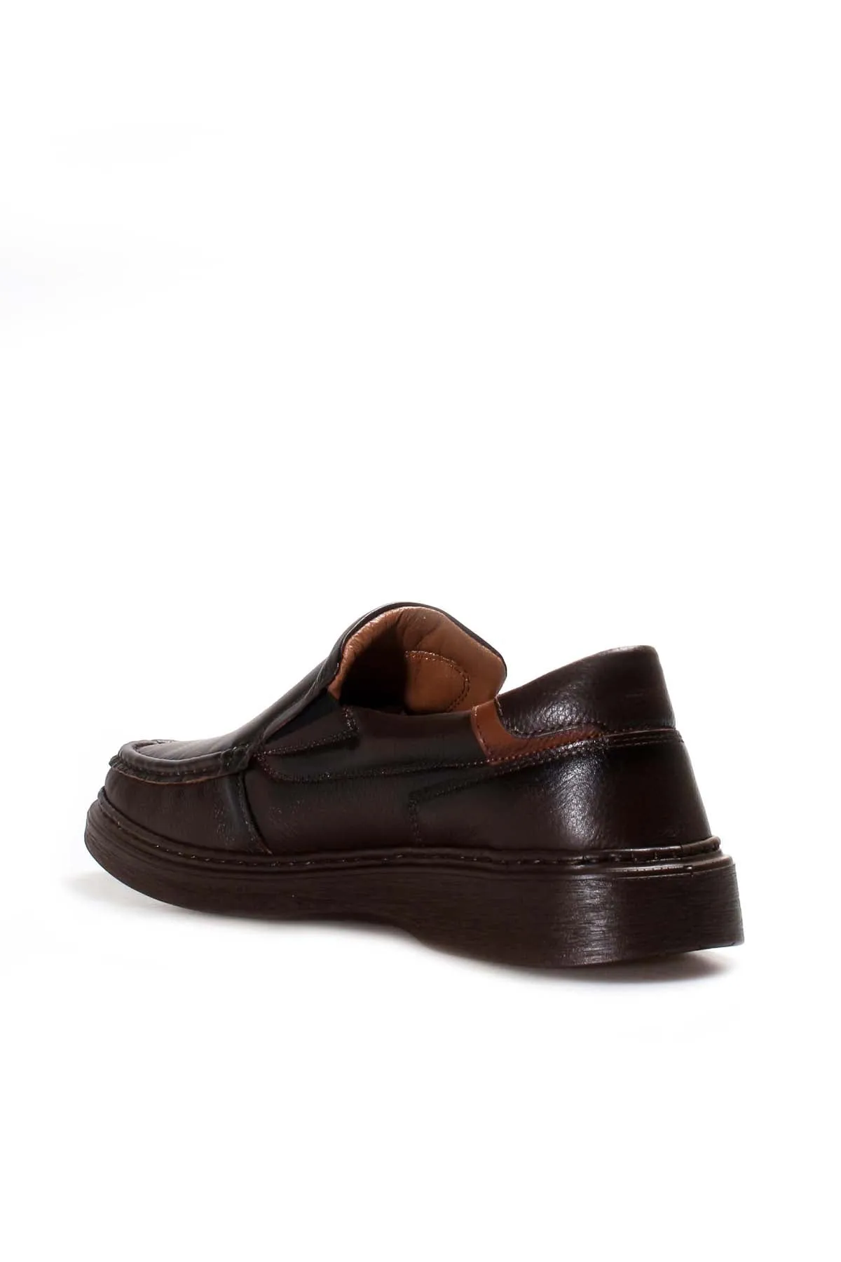 Men's Black Leather Cushioned Slip-On Loafers - Wessi