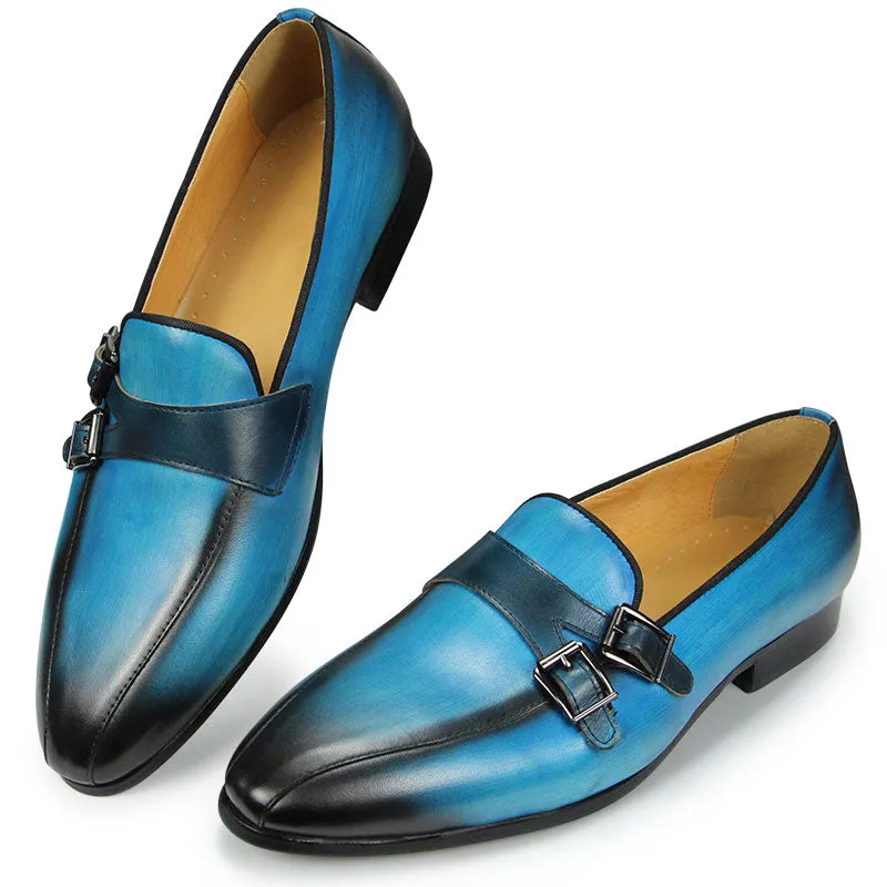 Mens Double Monk Strap Casual Classic Gentleman Business Fashion shoes