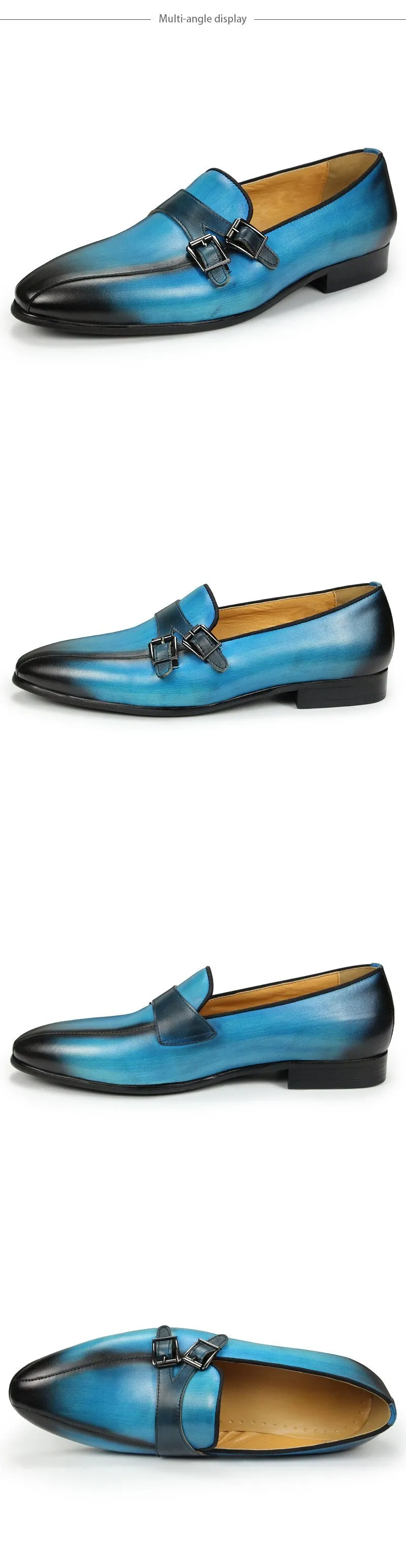 Mens Double Monk Strap Casual Classic Gentleman Business Fashion shoes