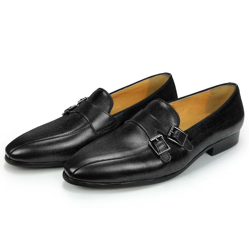 Mens Double Monk Strap Casual Classic Gentleman Business Fashion shoes