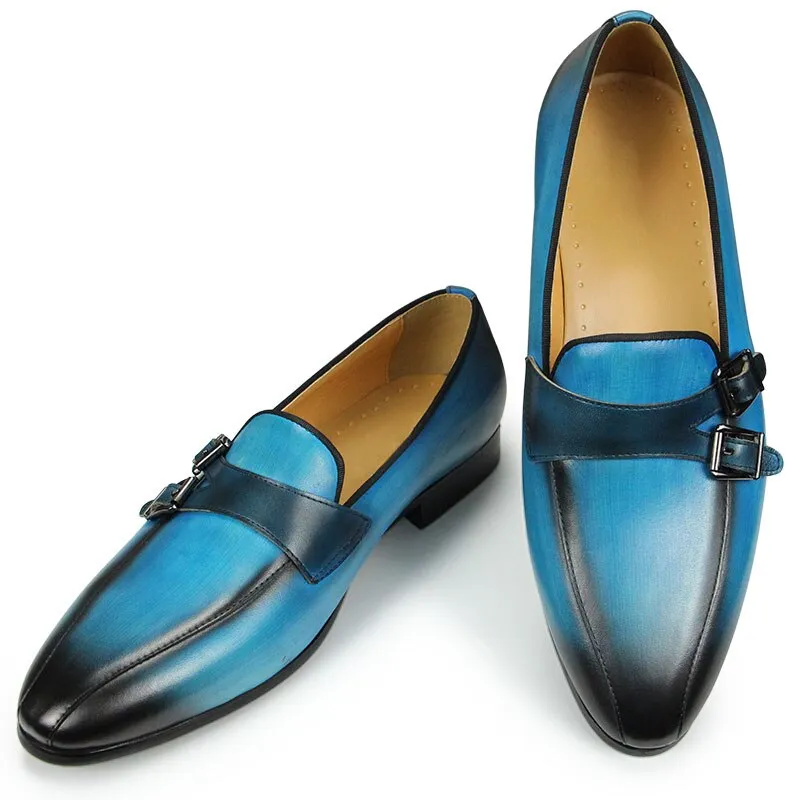Mens Double Monk Strap Casual Classic Gentleman Business Fashion shoes