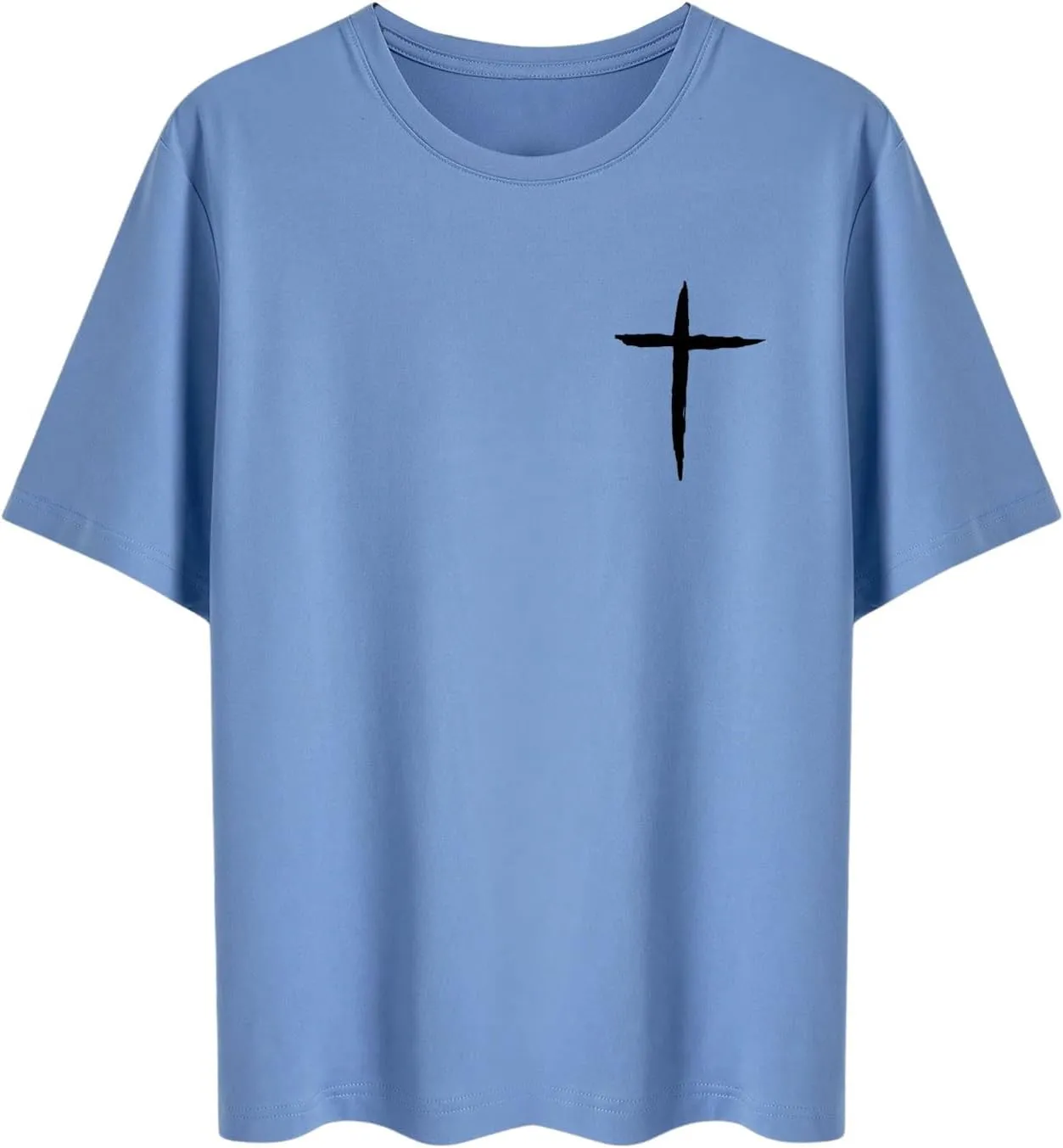 Men's Plus Size Graphic Print Round Neck Tee Short Sleeve Regular Fit Pullover T Shirt