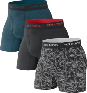 Pair of Thieves Super Fit Men's Boxer Briefs ?C Soft, Breathable, Quick-Dry Underwear with 4-Way Stretch (2 & 3 Pack)